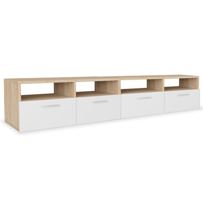 vidaXL TV Stand TV Console Sideboard TV Unit Media Unit 2 Pcs Engineered Wood