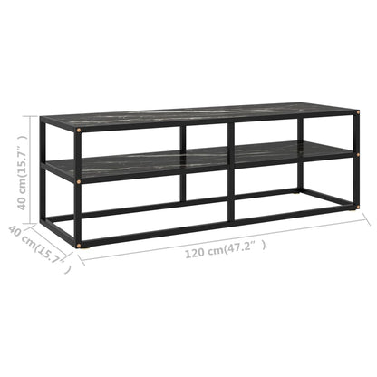 vidaXL TV Stand with Tempered Glass Entertainment Center Media Unit Sideboard