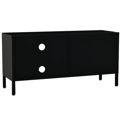 vidaXL TV Stand TV Console Sideboard TV Unit Home Media Unit Steel and Glass