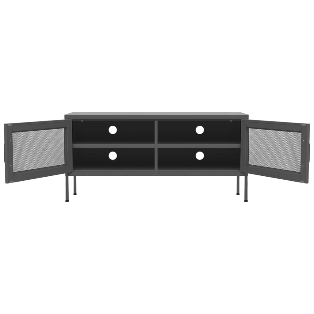 vidaXL TV Stand TV Unit Sideboard Home TV Console Media Unit Cupboard Steel