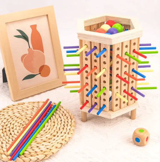 Wooden Stick Tower Balance Game