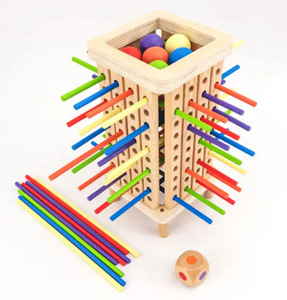 Wooden Stick Tower Balance Game