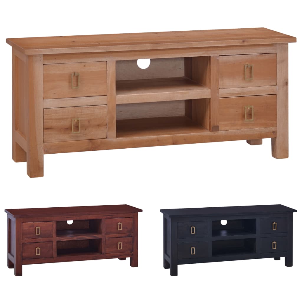 vidaXL TV Stand TV Unit Sideboard TV Console Media Unit Solid Mahogany Wood